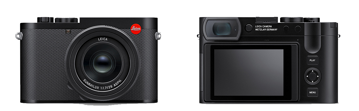 Leica Q3 front e back view per osservatoriodigitale di luglio-settembre 2023 n.o 118