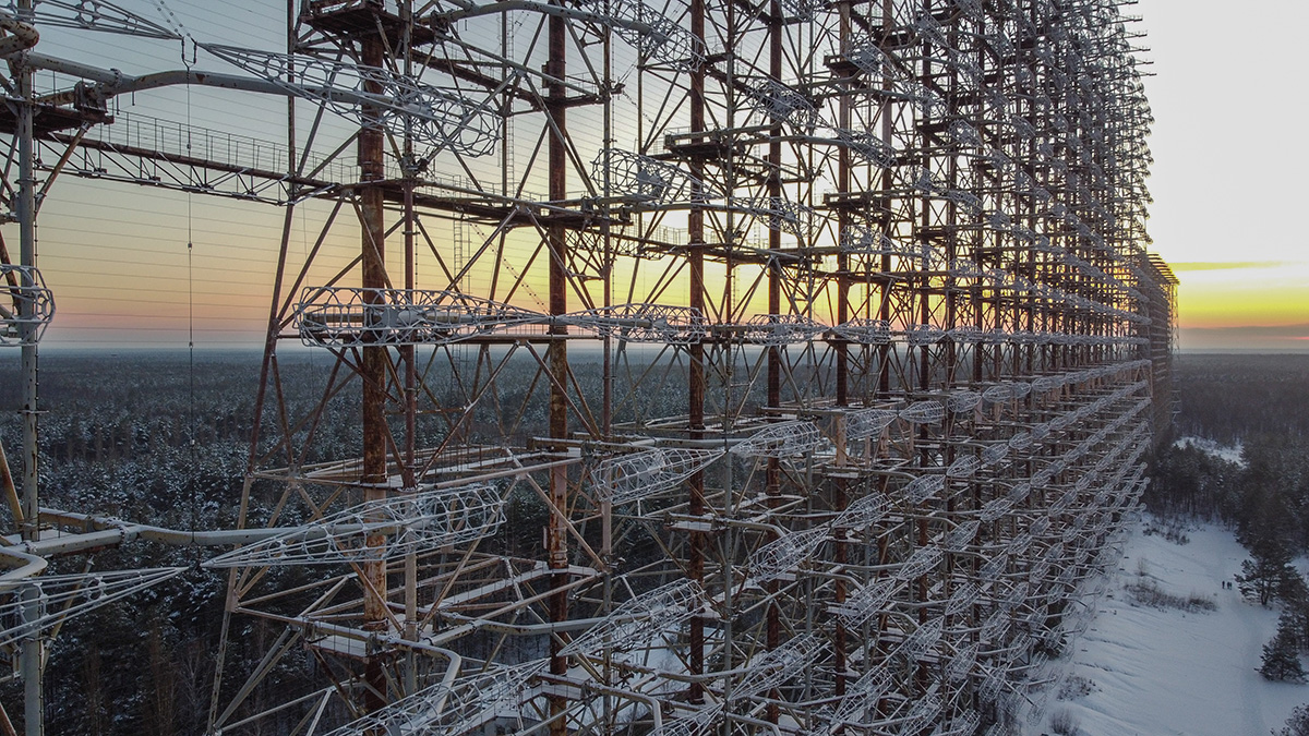 Sistema radar sovietico Duga, nei pressi di Chernobyl –&nbsp;OD n.o 121