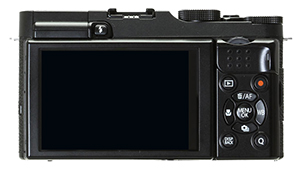 Fujifilm X-M1 vista posteriore