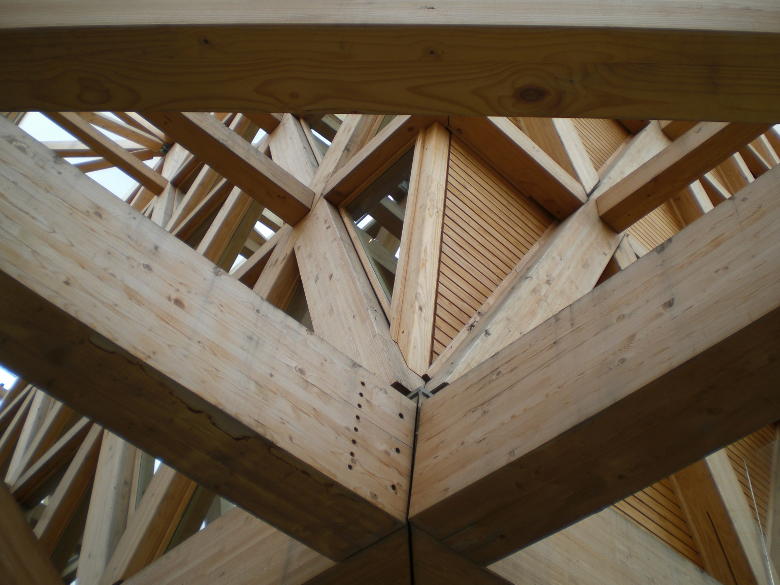 Il design del padiglione del Cile in legno