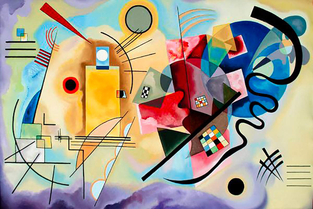 Vassily Kandinskij, Giallo, rosso, blu, olio su tela, 1925, Musée national d'art moderne - OD86
