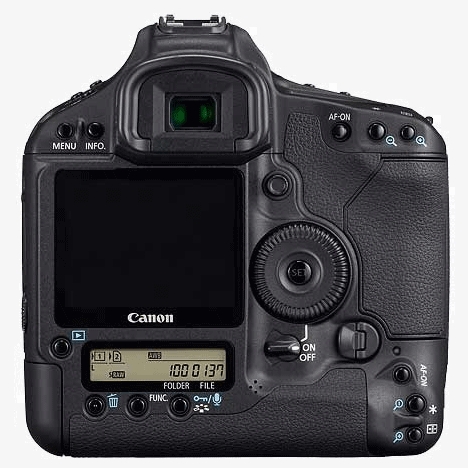 EOS 1D Mark III, dorso EOS 1D Mark III, dorso