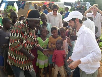 Giuseppe Carrieri in Senegal sul set di La voce del sangue